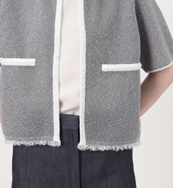 Ballsey「ダブルフェイスノット ハーフスリーブカーディガン」|カーディガン|