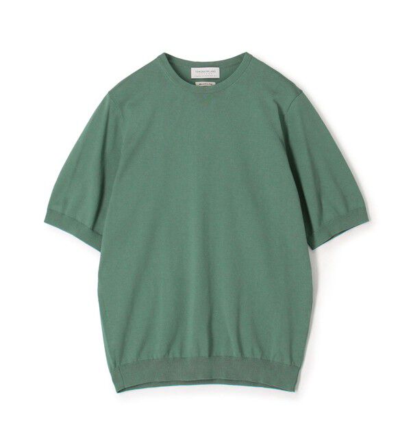 TOMORROWLAND MENS「TOMORROWLAND tricot シルクコットン クルーネックプルオーバーニット SESIA」|ニット・セーター|53 グリーン