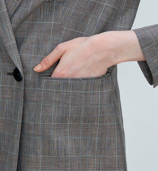 TOMORROWLAND collection「ブラウニーグレンチェック ダブルブレストジャケット」|テーラードジャケット|