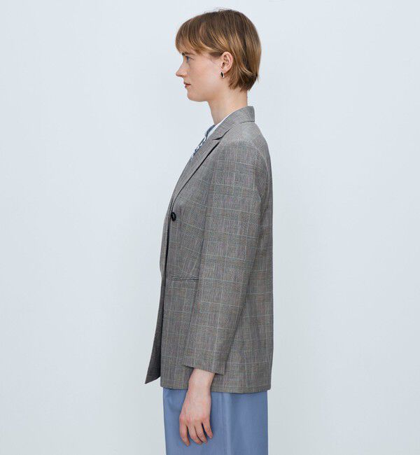 TOMORROWLAND collection「ブラウニーグレンチェック ダブルブレストジャケット」|テーラードジャケット|