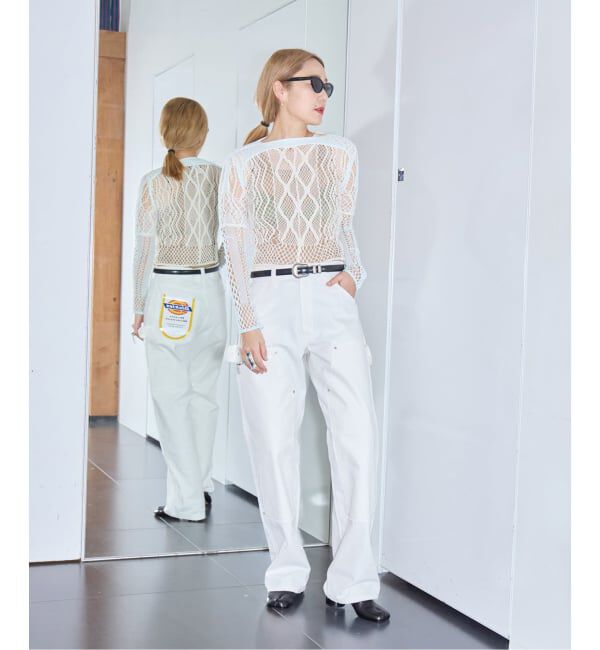  「《予約》EUCHRONIA STRETCH LACE SHORT TOP 261803：カットソー」|Tシャツ・カットソー|