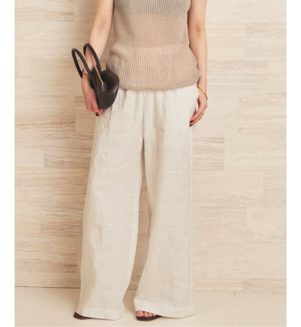 Plage「《予約》Linen easy パンツ」|その他|ベージュ