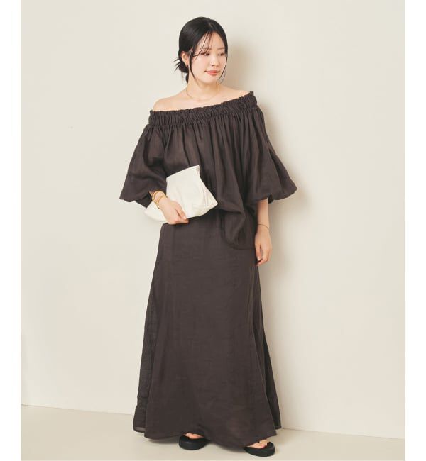 Plage「《予約》RAMY LINEN TACK スカート」|スカート|