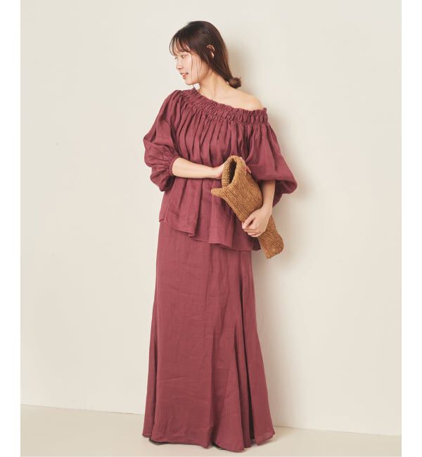 Plage「《予約》RAMY LINEN TACK スカート」|スカート|