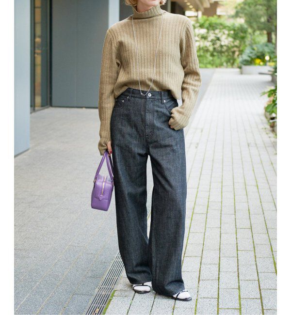 IENA LA BOUCLE「IENA LA BOUCLE ストレートカラーデニムパンツ」|デニム|