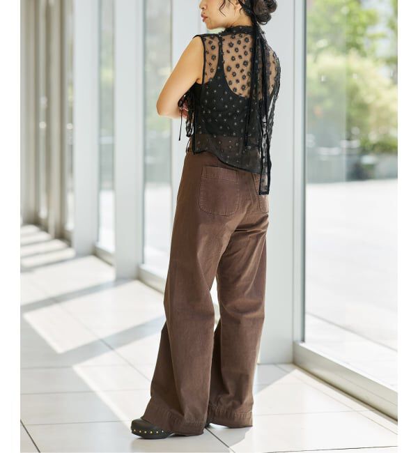 IENA LA BOUCLE「IENA LA BOUCLE フラワーモチーフチュールベスト」|シャツ・ブラウス|