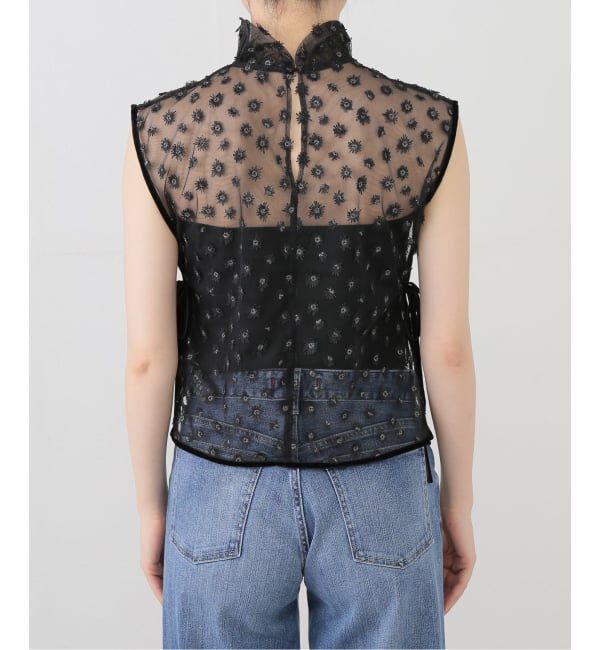 IENA LA BOUCLE「IENA LA BOUCLE フラワーモチーフチュールベスト」|シャツ・ブラウス|