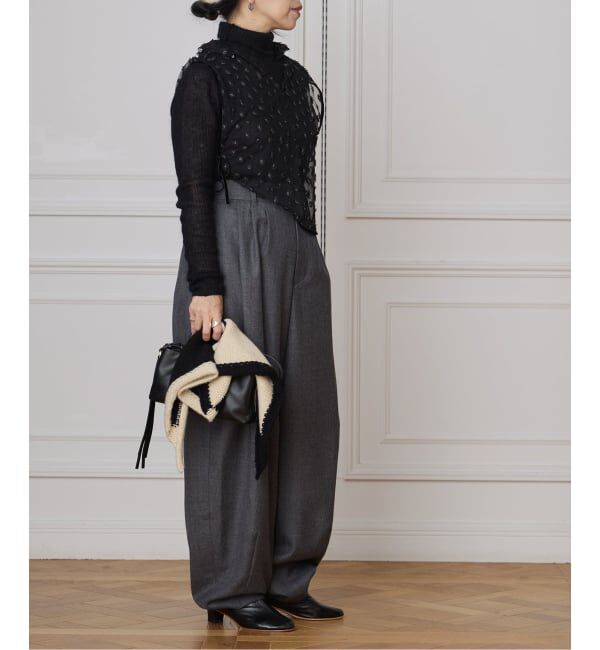 IENA LA BOUCLE「IENA LA BOUCLE フラワーモチーフチュールベスト」|シャツ・ブラウス|