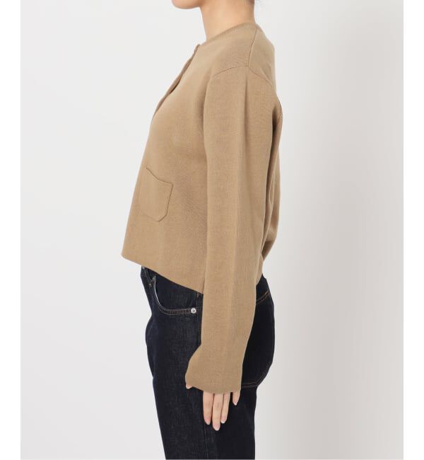 SLOBE IENA「《セットアップ対応可》コットンダブルフェイスカーディガン」|カーディガン|