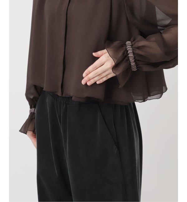 IENA LA BOUCLE「IENA LA BOUCLE ジョーゼットフリル襟ブラウス」|シャツ・ブラウス|