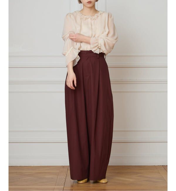 IENA LA BOUCLE「IENA LA BOUCLE ジョーゼットフリル襟ブラウス」|シャツ・ブラウス|