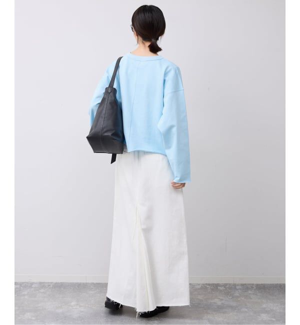 SLOBE IENA「ミニ裏毛カットオフショートプルオーバー」|Tシャツ・カットソー|