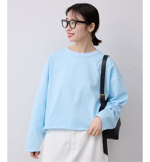 SLOBE IENA「ミニ裏毛カットオフショートプルオーバー」|Tシャツ・カットソー|