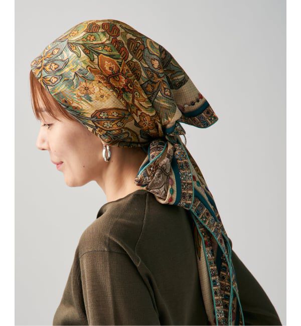 VERMEIL par iena「PIERRE LOUIS MASCIA ピエール ルイマーシャ Scarf 65x120cm 517550/101」|バンダナ・スカーフ|ベージュ A