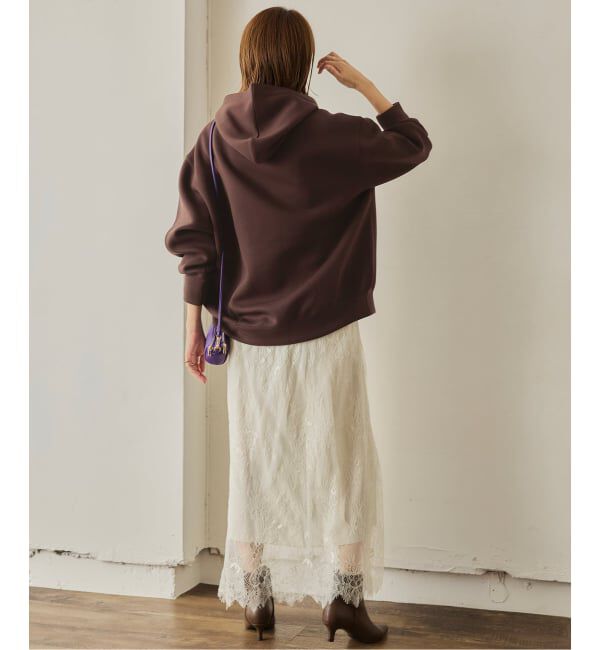 SLOBE IENA「《追加3》ボリュームジップアップフーディー」|パーカー|