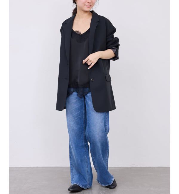 SLOBE IENA「《追加2》サテンレースキャミソール」|キャミソール|