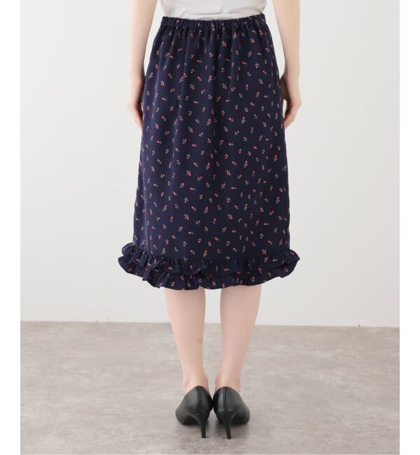 SLOBE IENA「フラワープリントフリルスカート」|スカート|