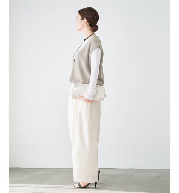 IENA「ウォッシャブル リネンミックスコクーンスラックス」|スラックス|