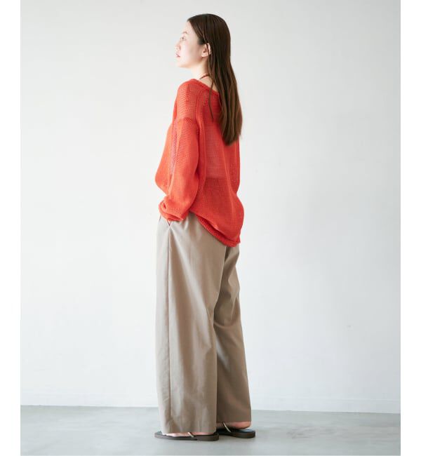 IENA「ウォッシャブル リネンミックスコクーンスラックス」|スラックス|