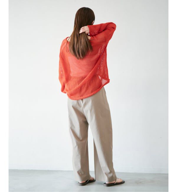 IENA「ウォッシャブル リネンミックスコクーンスラックス」|スラックス|