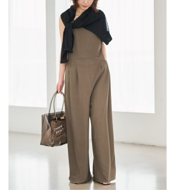 SLOBE IENA「《WEB限定サイズ有り/3サイズ展開/予約》カットオールインワン」|オールインワン|