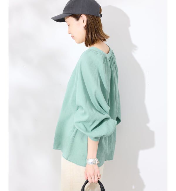 SLOBE IENA「《シリーズあり/予約》コットン楊柳 ボリュームブラウス」|シャツ・ブラウス|