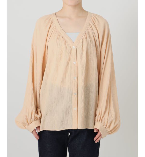 SLOBE IENA「《シリーズあり/予約》コットン楊柳 ボリュームブラウス」|シャツ・ブラウス|