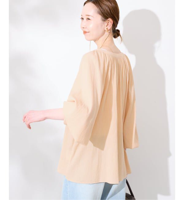 SLOBE IENA「《シリーズあり/予約》コットン楊柳 ボリュームブラウス」|シャツ・ブラウス|
