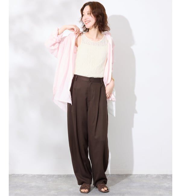 SLOBE IENA「《シリーズあり/予約》カットレースタンク」|Tシャツ・カットソー|