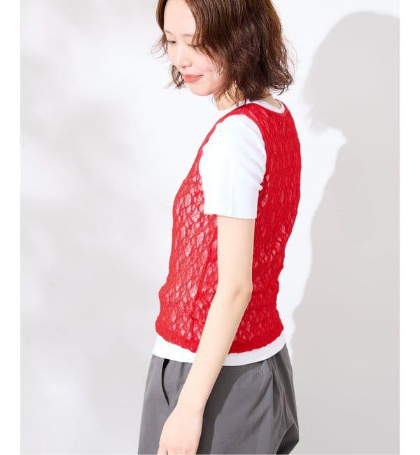 SLOBE IENA「《シリーズあり/予約》カットレースタンク」|Tシャツ・カットソー|