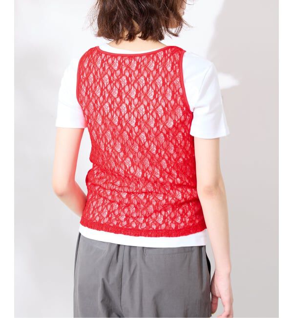 SLOBE IENA「《シリーズあり/予約》カットレースタンク」|Tシャツ・カットソー|