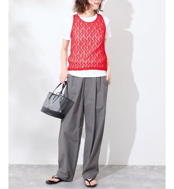 SLOBE IENA「《シリーズあり/予約》カットレースタンク」|Tシャツ・カットソー|