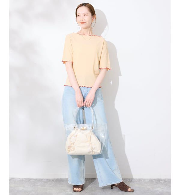 SLOBE IENA「《シリーズあり/予約》シアーリブメロートップス」|Tシャツ・カットソー|