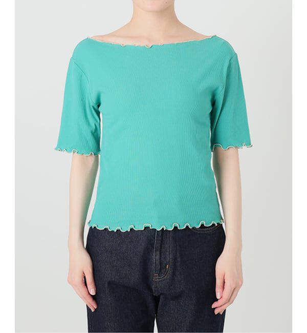 SLOBE IENA「《シリーズあり/予約》シアーリブメロートップス」|Tシャツ・カットソー|