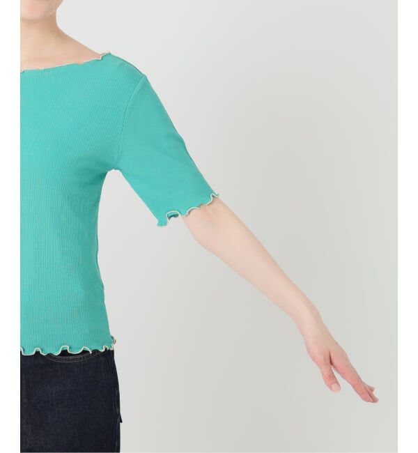 SLOBE IENA「《シリーズあり/予約》シアーリブメロートップス」|Tシャツ・カットソー|