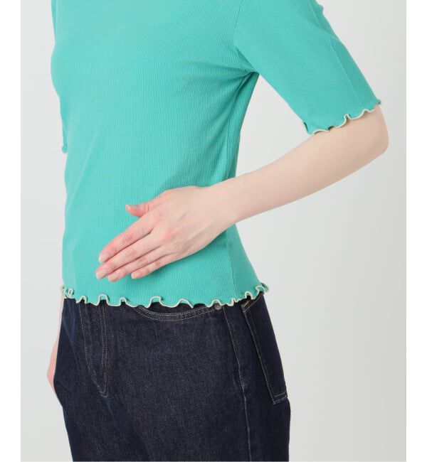 SLOBE IENA「《シリーズあり/予約》シアーリブメロートップス」|Tシャツ・カットソー|