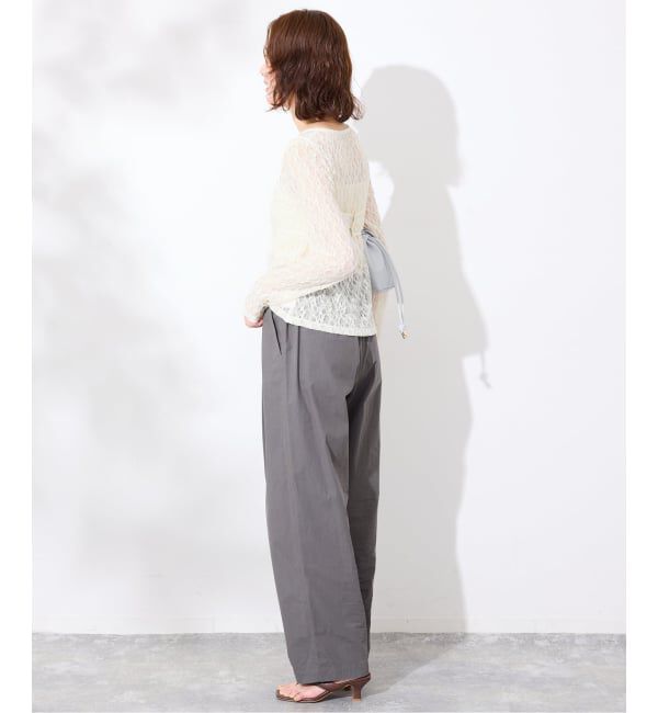 SLOBE IENA「《シリーズあり/予約》カットレースカーディガン」|カーディガン|