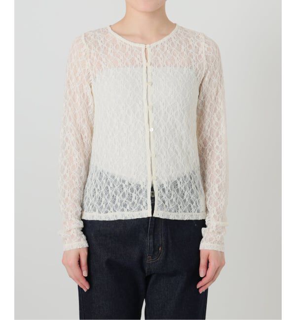 SLOBE IENA「《シリーズあり/予約》カットレースカーディガン」|カーディガン|