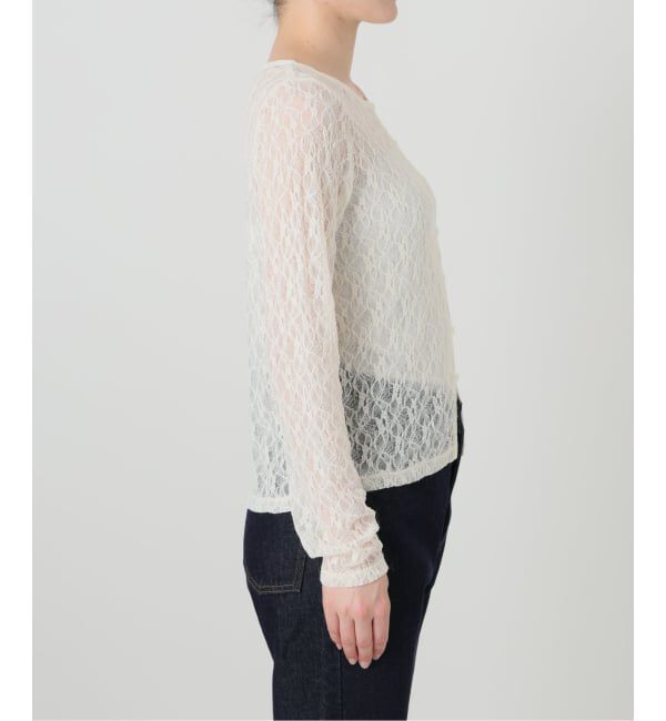 SLOBE IENA「《シリーズあり/予約》カットレースカーディガン」|カーディガン|