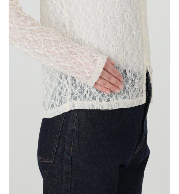 SLOBE IENA「《シリーズあり/予約》カットレースカーディガン」|カーディガン|
