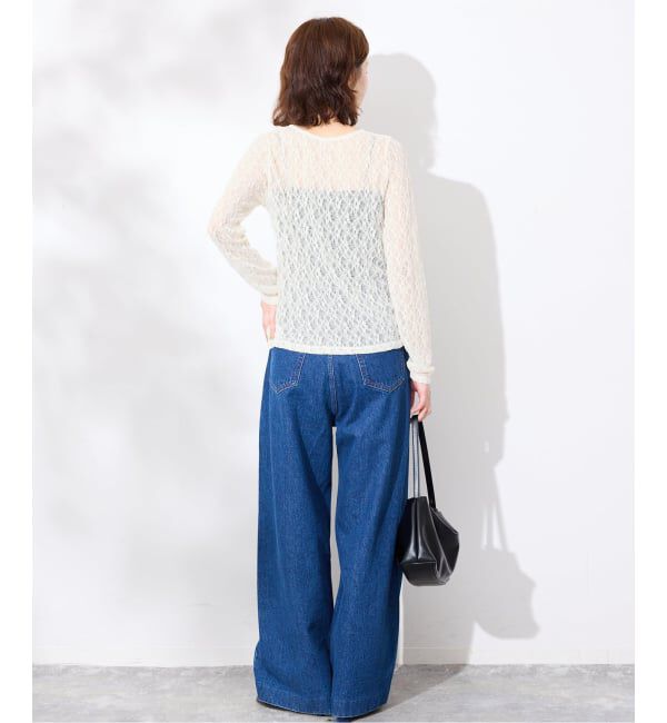 SLOBE IENA「《シリーズあり/予約》カットレースカーディガン」|カーディガン|