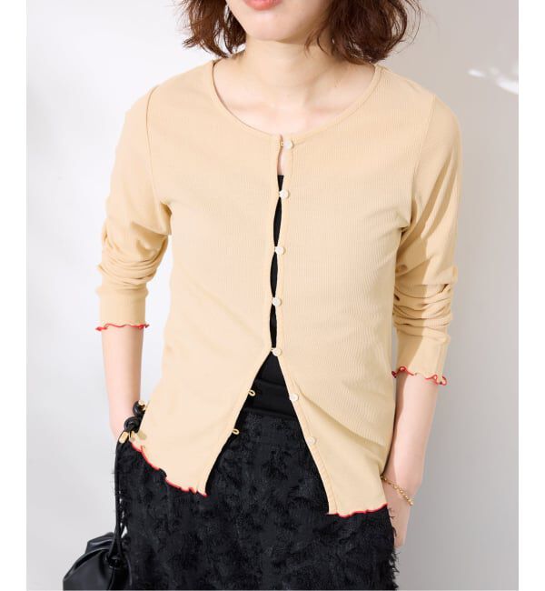 SLOBE IENA「《シリーズあり/予約》シアーリブメローカーディガン」|カーディガン|