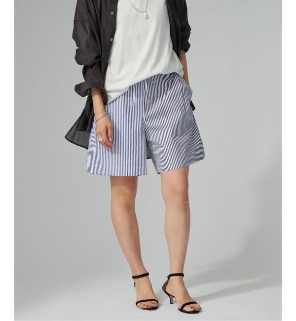 VERMEIL par iena「《予約》Stripe ショートパンツ」|その他|ブルー A