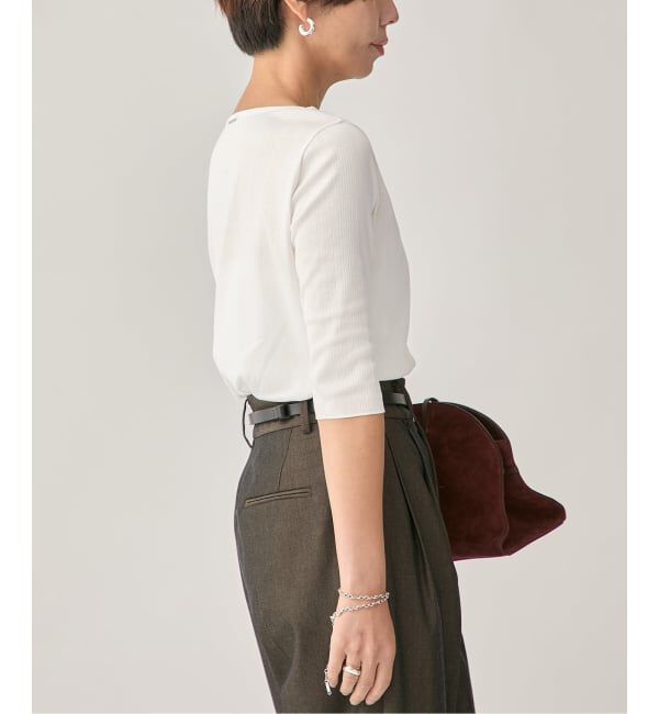 VERMEIL par iena「《追加予約》Ballet neck RIB プルオーバー」|Tシャツ・カットソー|