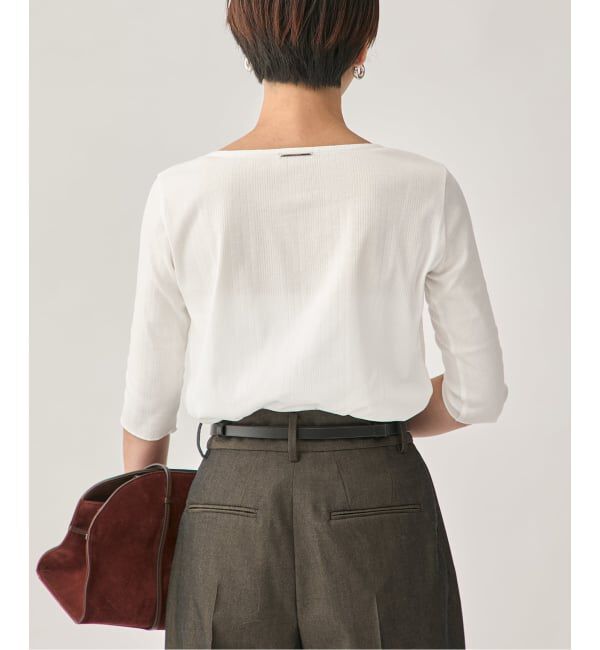 VERMEIL par iena「《追加予約》Ballet neck RIB プルオーバー」|Tシャツ・カットソー|