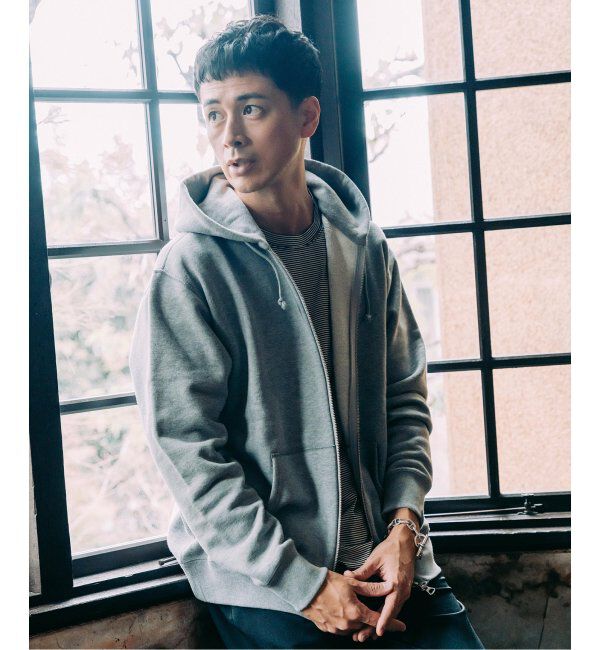 EDIFICE「LOOPWHEELER &times; LOWERCASE for EDIFICE ライトツリウラケ ジップパーカー」|パーカー|