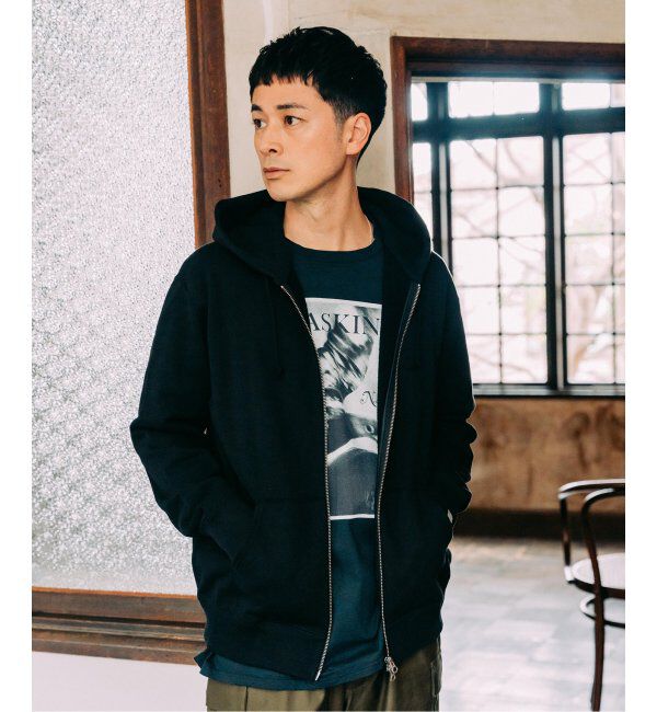 EDIFICE「LOOPWHEELER &times; LOWERCASE for EDIFICE ライトツリウラケ ジップパーカー」|パーカー|