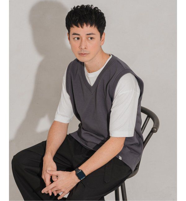 EDIFICE「LOOPWHEELER &times; LOWERCASE for EDIFICE ライトツリウラケ ルーズベスト」|スウェット・ジャージ|