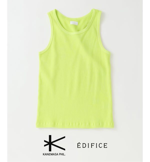 EDIFICE「《予約》Kanemasa Phil. (カネマサ フィル) 別注 18G Waffle タンクトップ」|タンクトップ|グリーン D