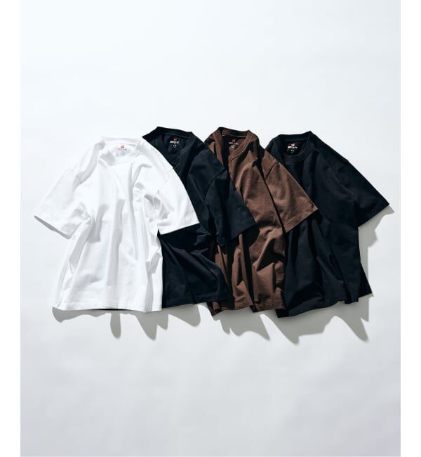 417 EDIFICE「【Hanes &times; 417 EDIFICE】別注 BEEFY CREW NECK T-SHIRT（MODERN FIT）」|Tシャツ・カットソー|